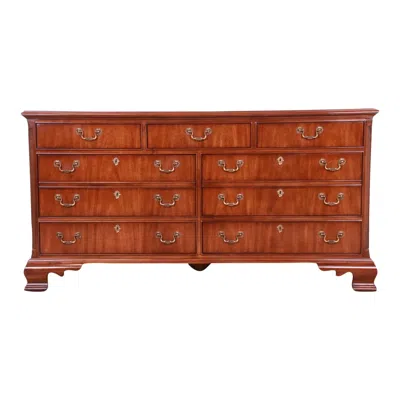 Pre-owned Drexel Heritage Georgian Carved Mahogany Dresser Or Credenza In Brown