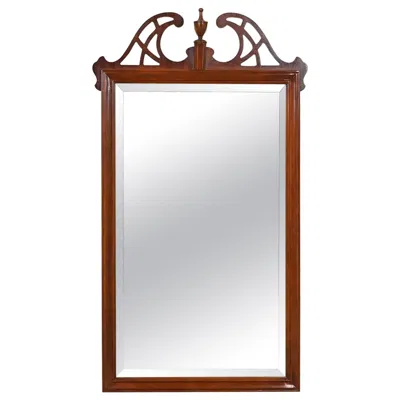 Pre-owned Drexel Heritage Georgian Carved Mahogany Wall Mirror In Brown