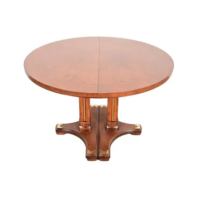 Pre-owned Drexel Heritage Hollywood Regency Extension Dining Table, Newly Refinished In Brown