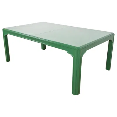 Pre-owned Drexel Heritage Mid-century Hollywood Regency Green Dining Table, Refinished