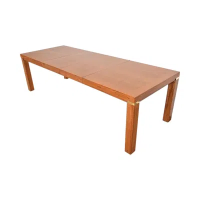 Pre-owned Drexel Heritage Mid-century Modern Extension Dining Table, Newly Refinished In Brown