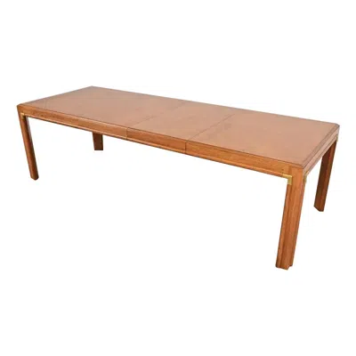 Pre-owned Drexel Heritage Mid-century Walnut Extension Dining Table, Newly Refinished In Brown