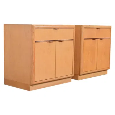 Pre-owned Drexel Heritage Modern Art Deco Nightstands, Pair In Brown