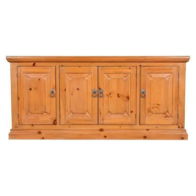 Pre-owned Drexel Heritage Spanish Colonial Solid Pine Sideboard Or Bar Cabinet In Brown