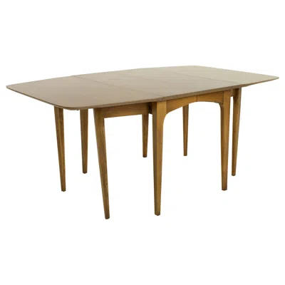 Pre-owned Drexel John Van Koert For  Mid Century Walnut Drop Leaf Dining Table In Brown