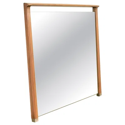 Pre-owned Drexel John Van Koert For  Profile Mid-century Modern Sculpted Walnut Wall Mirror In Brown
