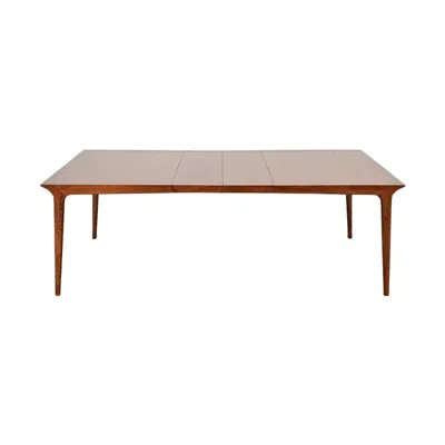 Pre-owned Drexel John Van Koert Mid-century Modern Extension Dining Table, Newly Refinished In Brown