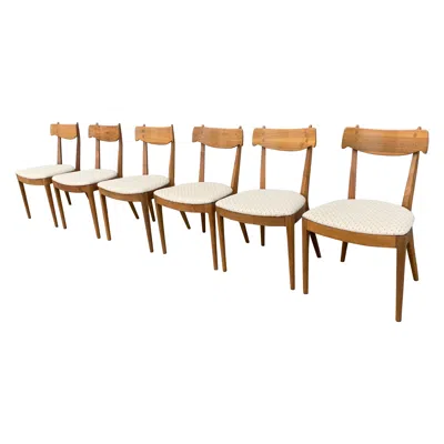 Pre-owned Drexel Kipp Stewart For  Declaration Dining Chairs, Set Of 6 In Brown