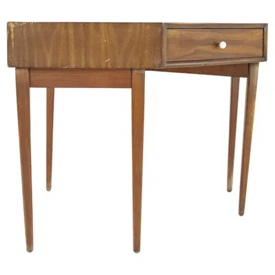 Pre-owned Drexel Kipp Stewart For  Declaration Mid Century Walnut Corner Desk In Brown