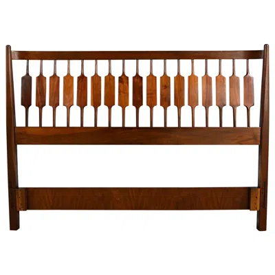 Pre-owned Drexel Mcm  Declaration Full Size Headboard By Kipp Stewart & Stewart Macdougall In Brown