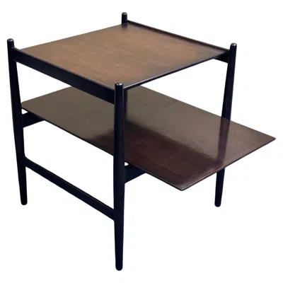 Pre-owned Drexel Mcm "sun Coast" Two-tier Cantilever End Table By Kipp Stewart For  In Brown