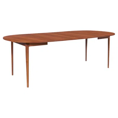 Pre-owned Drexel Mid-century Extendable Round Walnut Dining Table By Kipp Stewart For  In Brown