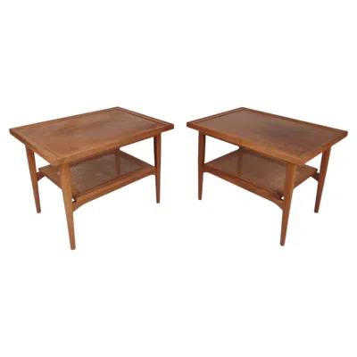 Pre-owned Drexel Mid-century Modern  Declaration End Tables In Brown