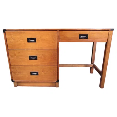 Pre-owned Drexel Mid-century Modern Walnut  Desk In Brown
