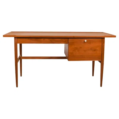 Pre-owned Drexel Midcentury Walnut Desk Kipp Stewart For  Declaration In Brown