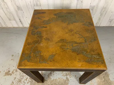Pre-owned Drexel Modernist Chinoiserie Style End Table In Brown