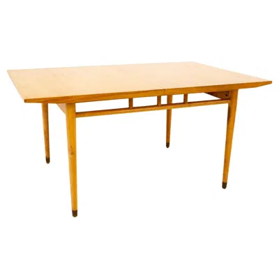 Pre-owned Drexel New Todays Living Mid Century Blonde Dining Table In Brown