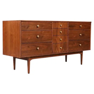Pre-owned Drexel Newly Refinished - Kipp Stewart “declaration” Walnut Dresser For  In Brown