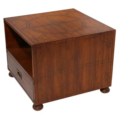 Pre-owned Drexel One Drawer End Or Side Table Oxford Square By  In Brown