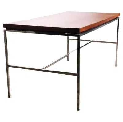 Pre-owned Drexel Rosewood And Chrome  Index Writing Desk Library Table, Circa 1970s In Brown
