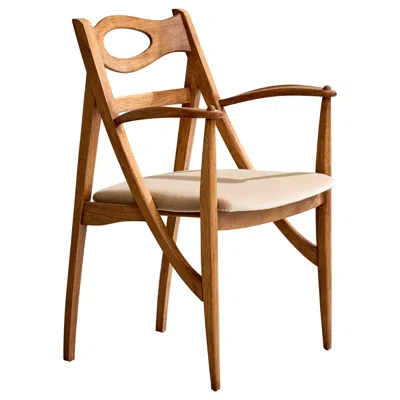 Pre-owned Drexel , Side Chair, Oak, Mohair, Usa, 1950s In Brown