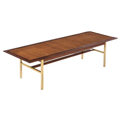 Pre-owned Drexel Sun Coast Brass Coffee Table By Kipp Stewart & Stewart Mcdougall, Usa In Brown