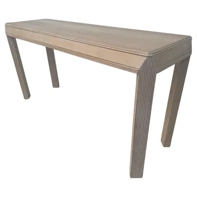 Pre-owned Drexel Vintage  Cerused Oak With Pencil Reed Legs Transitions Console Table In Brown