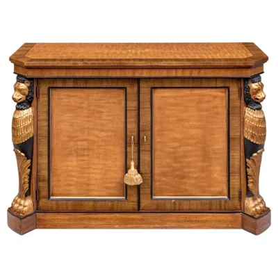 Pre-owned Drexel Vintage  Heritage Empire Style Egyptian Credenza In Brown