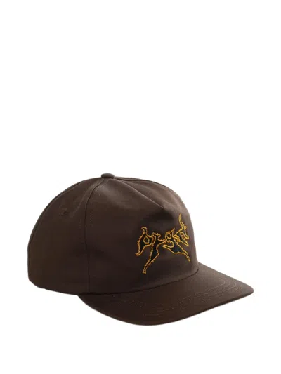 D-r-g-n Huo Flame Logo-embroidered Baseball Cap In Purple