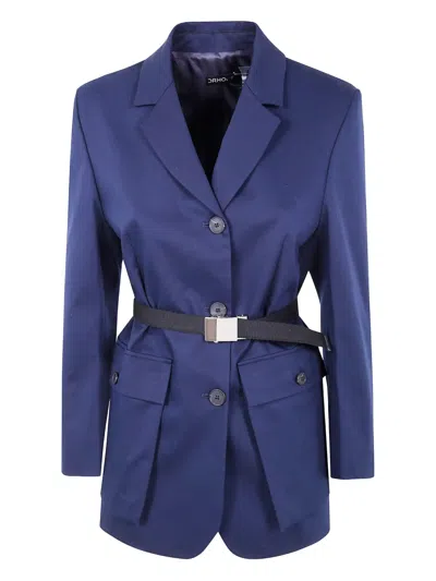 Drhope Belted Blazer In Blue