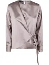 Drhope Dr. Hope Bow Blouse Clothing In Gray