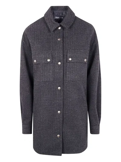 Drhope Button-fastening Check-print Jacket In Blue