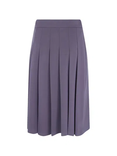 Drhope Classic Pleated Skirt In Purple