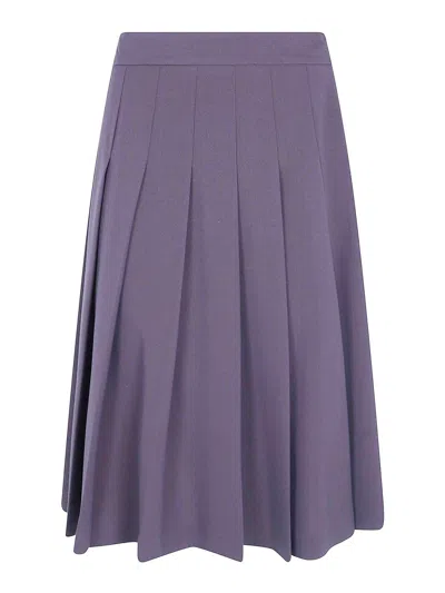 Drhope Classic Pleated Skirt In Purple