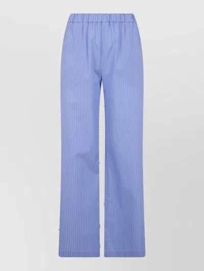 Drhope Cotton Wide-leg Trousers In Blue