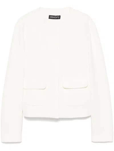 Drhope Crew-neck Jacket In White