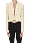 Drhope Cropped Blazer In Cream