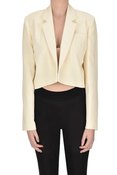 Drhope Cropped Blazer In Yellow