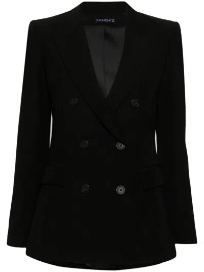 Drhope Double-breasted Blazer In Black