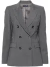 Drhope Doppelreihiger Blazer In Grau