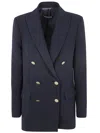 Drhope Double Breasted Jacket In Navy Blue