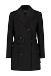 Drhope Double-breasted Long Jacket In Black