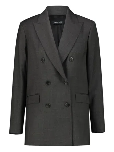 DRHOPE 双排扣羊毛西装夹克