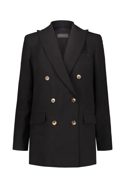 Drhope Double-breasted Blazer In Black