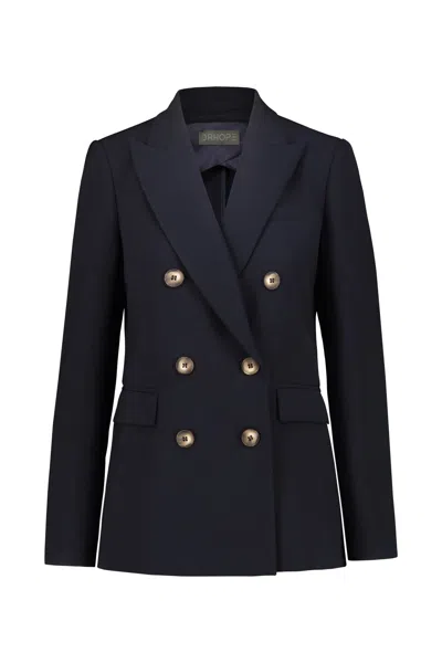 Drhope Double-breasted Blazer In Blue