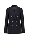 Drhope Double-breasted Blazer In Blue