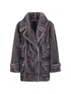 Drhope Faux Fur Coat Eko Mi4 Mocha Mousse In Gray