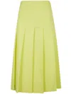 Drhope Dr. Hope Pleated Cotton Twill Skirt Clothing In Yellow