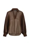 Drhope Dr. Hope Polo Neck Blouse Clothing In Brown