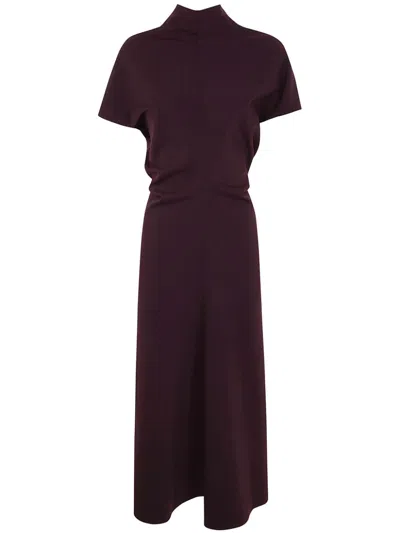 Drhope Draped-detail Midi Dress In Red